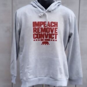Men's Gray Hoodie with Red Graphic